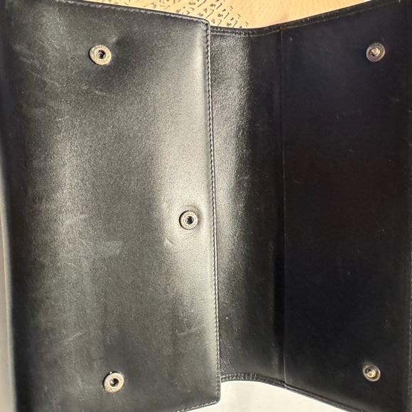 Vintage Coach Black Leather Clutch Wallet - Picture 12 of 16